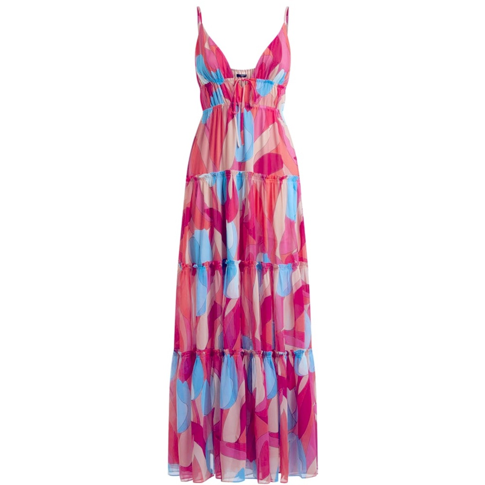 🌸 Marciano Bold Bloom Maxi Sleeveless Dress